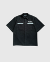 Car Club Shirt Front with embroidered logo and talavera print (Black)