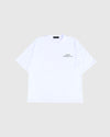 Heritage t-shirt with text on a light gray background (White)
