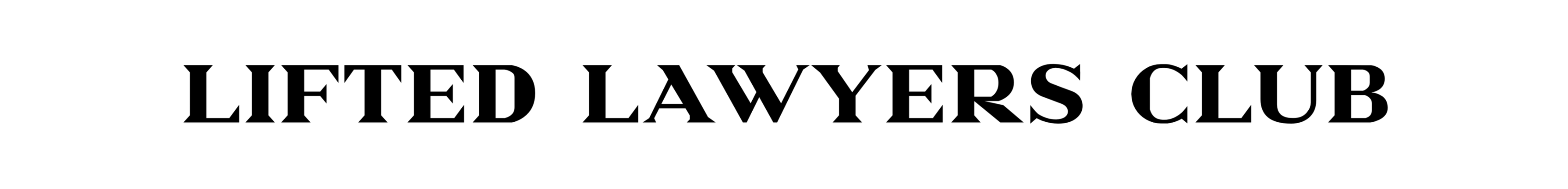 Text 'LIFTED LAWYERS CLUB' in black on a white background